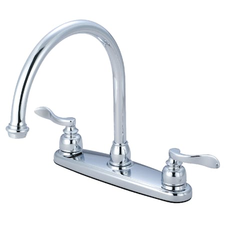 Kingston Brass KB8791NFLLS NuWave French Centerset Kitchen Faucet, Polished Chrome KB8791NFLLS